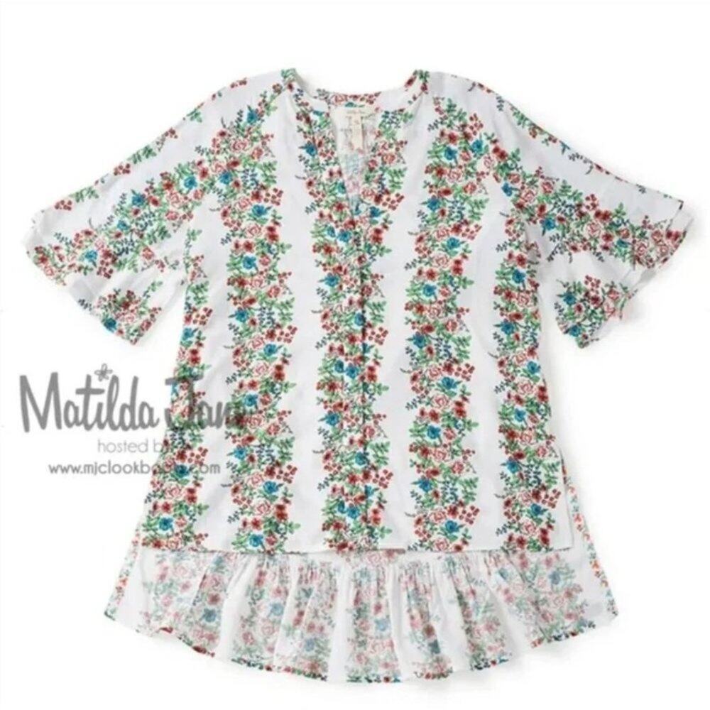 Matilda Jane Women's Size Large Our Atlas Top Floral Wish You Were Here Comfort